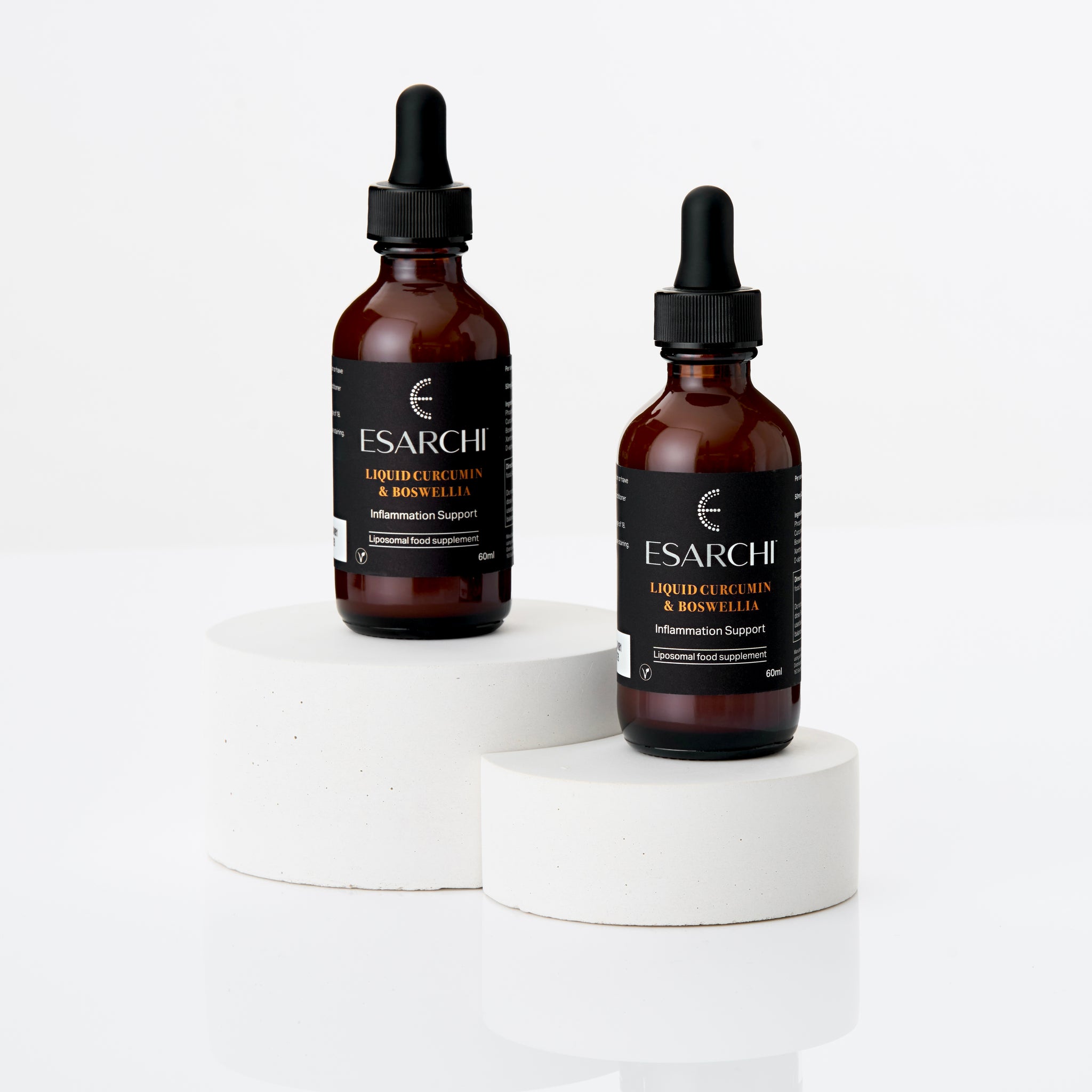 Two Esarchi dropper bottles on a white background